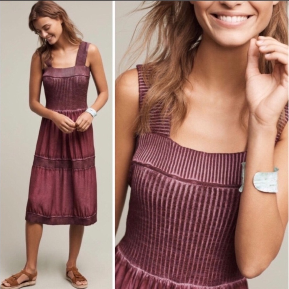 Eloise Rose Silk Sweater Midi Dress XS